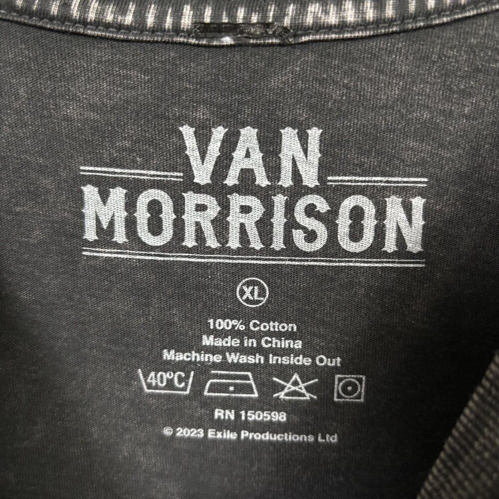 Van Morrison Graphic Vintage Style Acid wash T-shirt size XL - Picture 4 of 4
